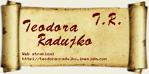 Teodora Radujko vizit kartica